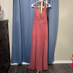 Azazie Dusty Rose Bridesmaid Maxi Dress